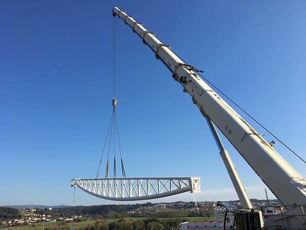 Montagem da ponte de Águeda